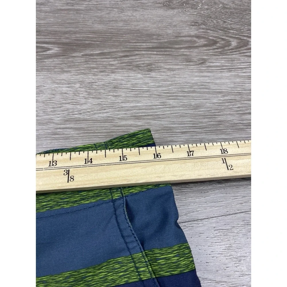 Prana Men's Drawstring Swim Surf‎ Board Shorts Blue Green Size 32